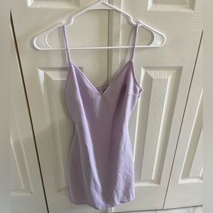 Lavender dress cut out back small